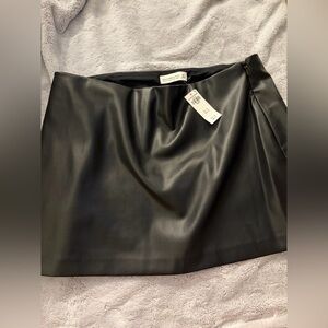 Abercrombie & Fitch Faux Leather Mini Skirt
